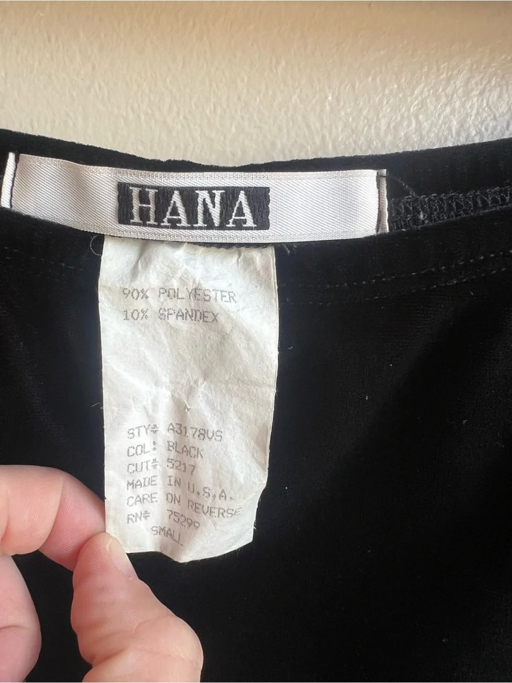 Vintage 90s HANA Black Velvet Midi Skirt Small Double Side Slit Made USA
